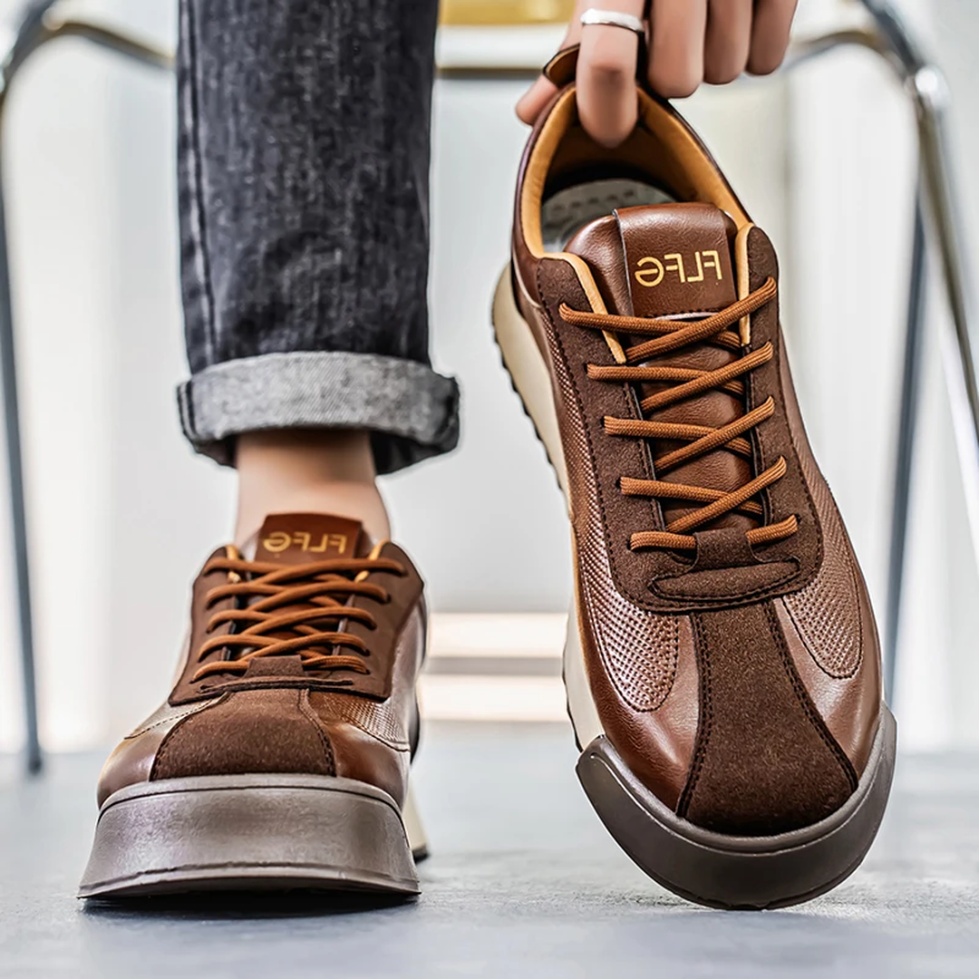 Luca | Men’s Lace-Up Trainers with Panelled Design