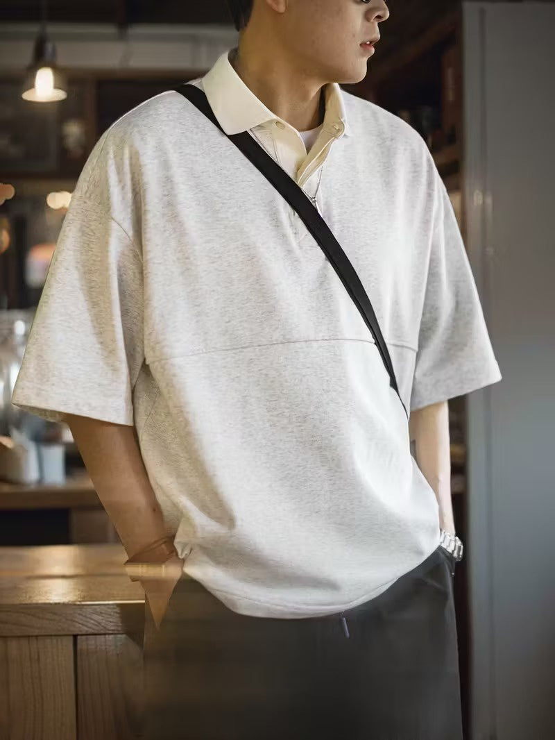 Men’s Short-Sleeved Shirt with Collar