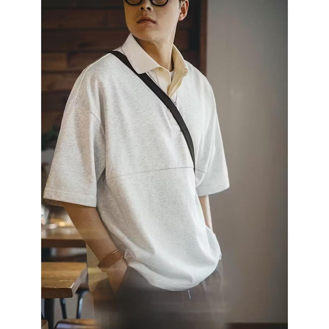 Men’s Short-Sleeved Shirt with Collar
