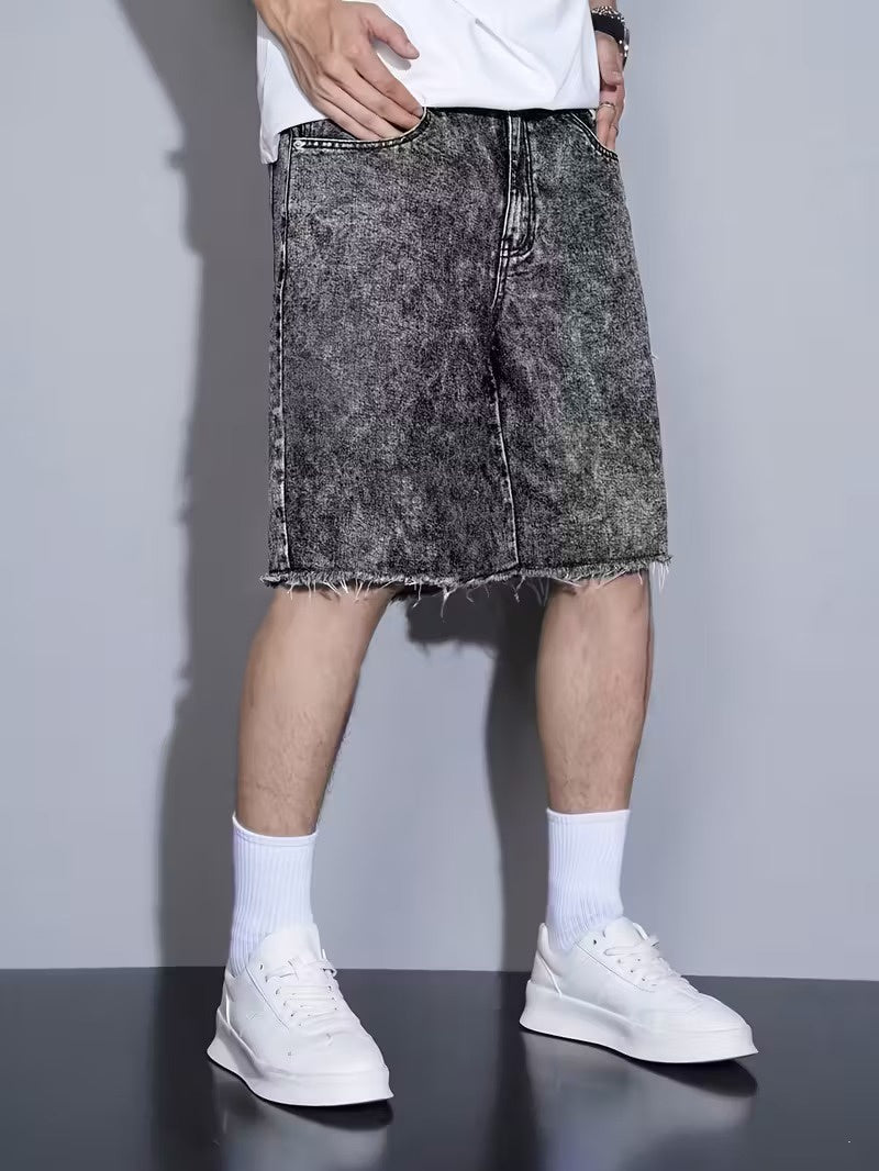 Men’s Shorts with Frayed Hem