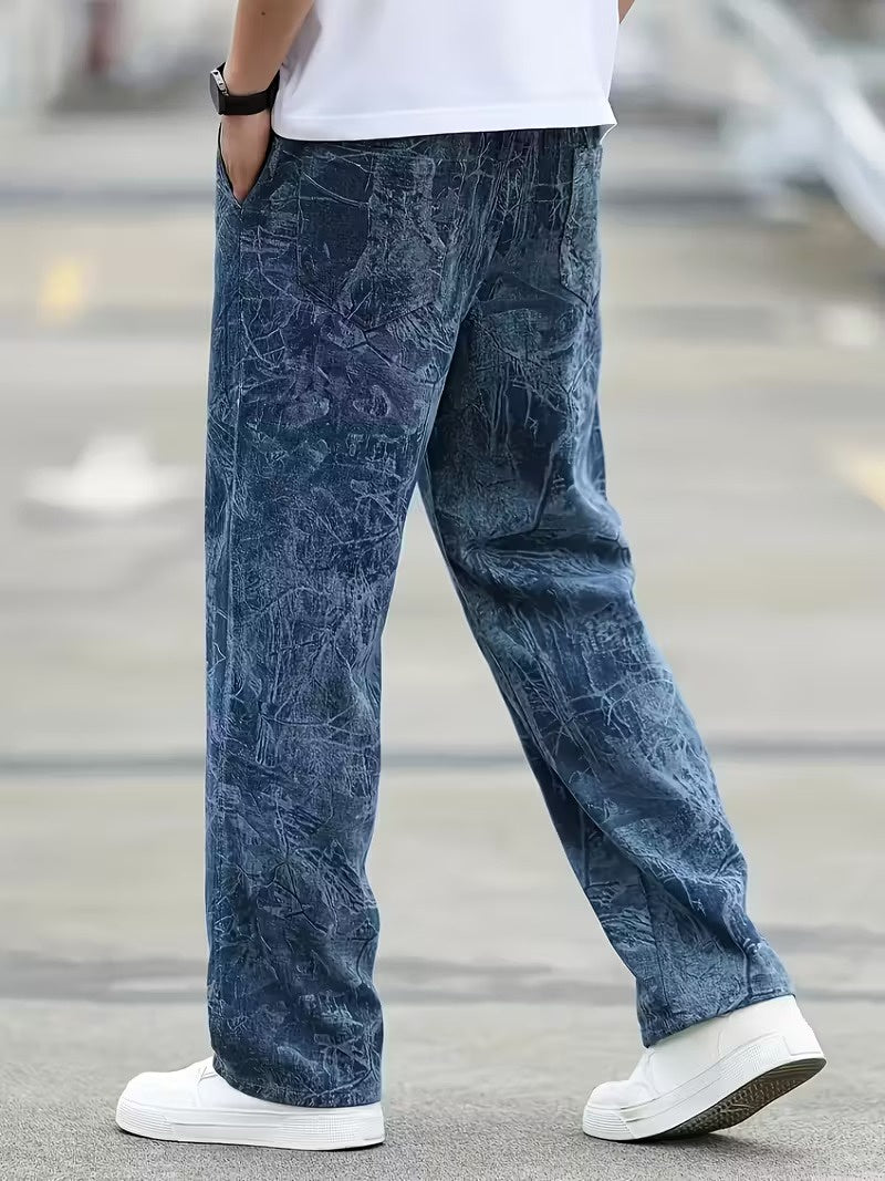 Men’s Straight-Leg Pants with Drawstring