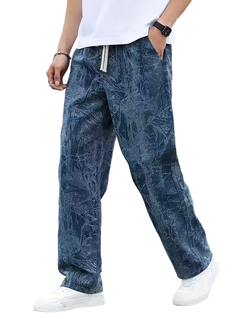 Men’s Straight-Leg Pants with Drawstring