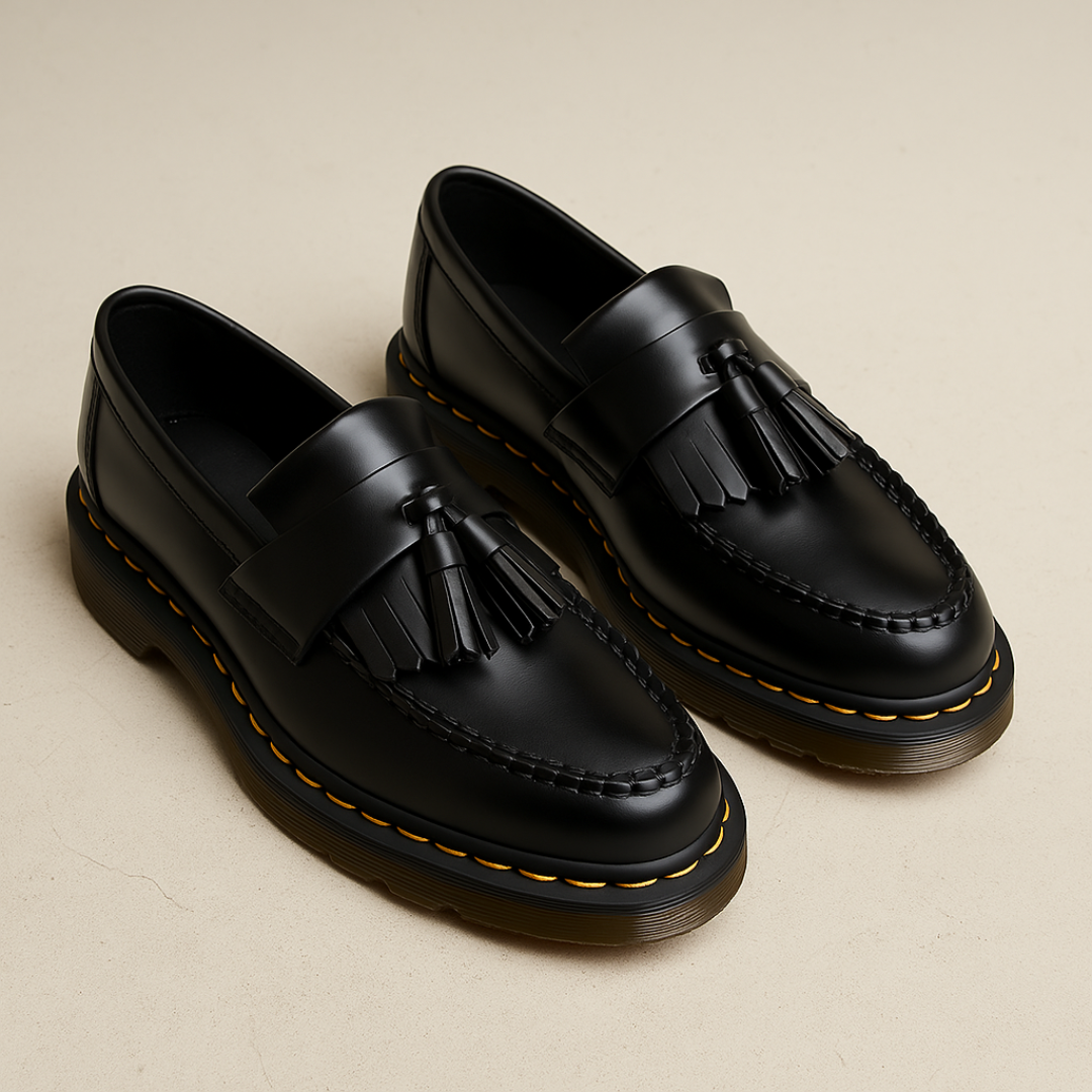 Henry | Men’s Leather Tassel Loafers with Slip-On Design