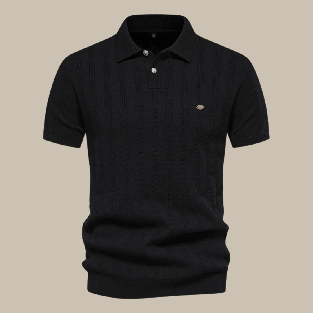 Lucas | Men’s Merino Wool Polo Shirt with Short Sleeve