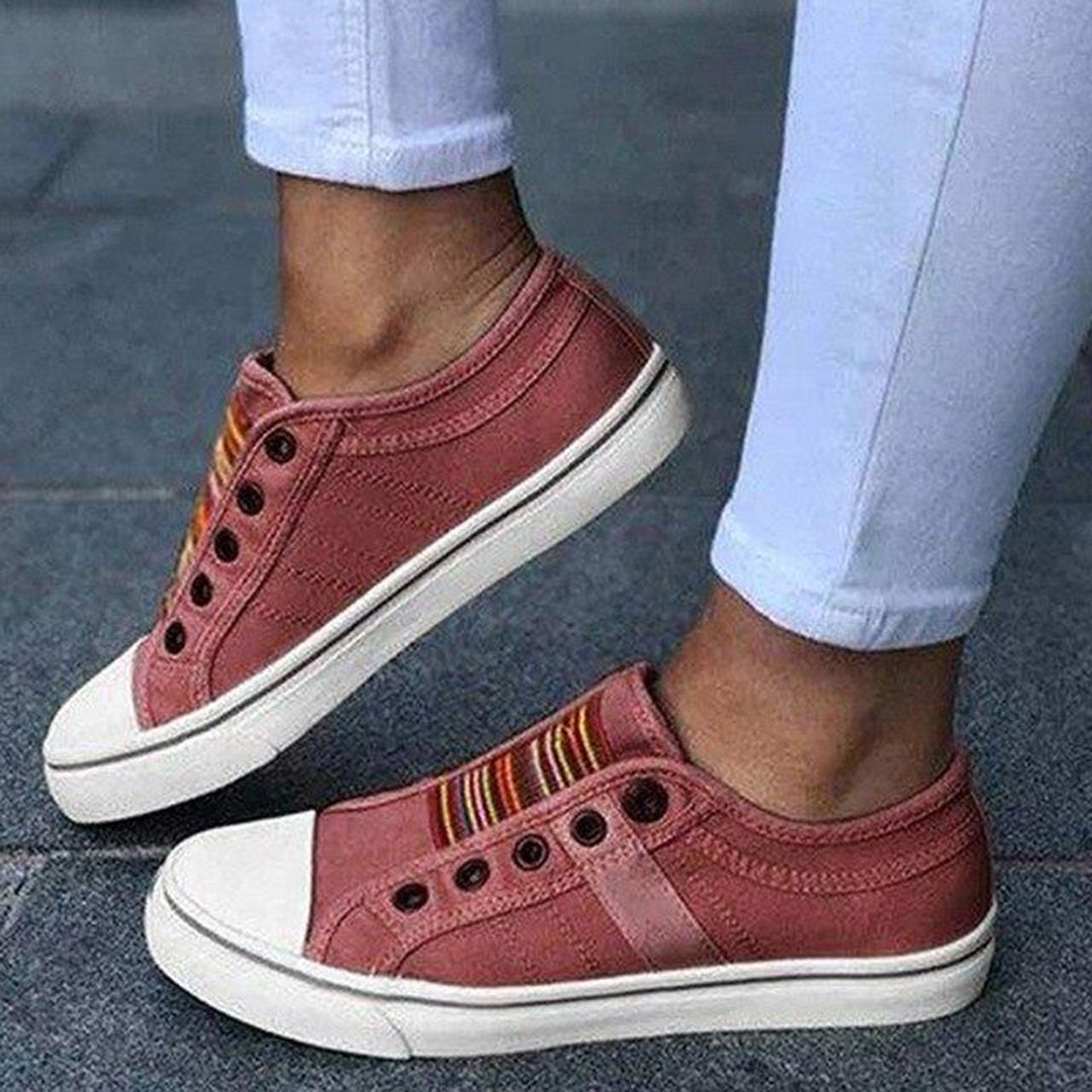 Keira | Women’s Slip-On Trainers with Striped Panel