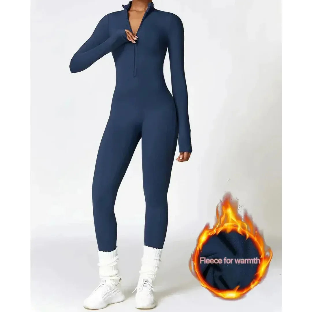 Harley | Women’s Stretch Jumpsuit with Half-Zip and Adjustable Collar