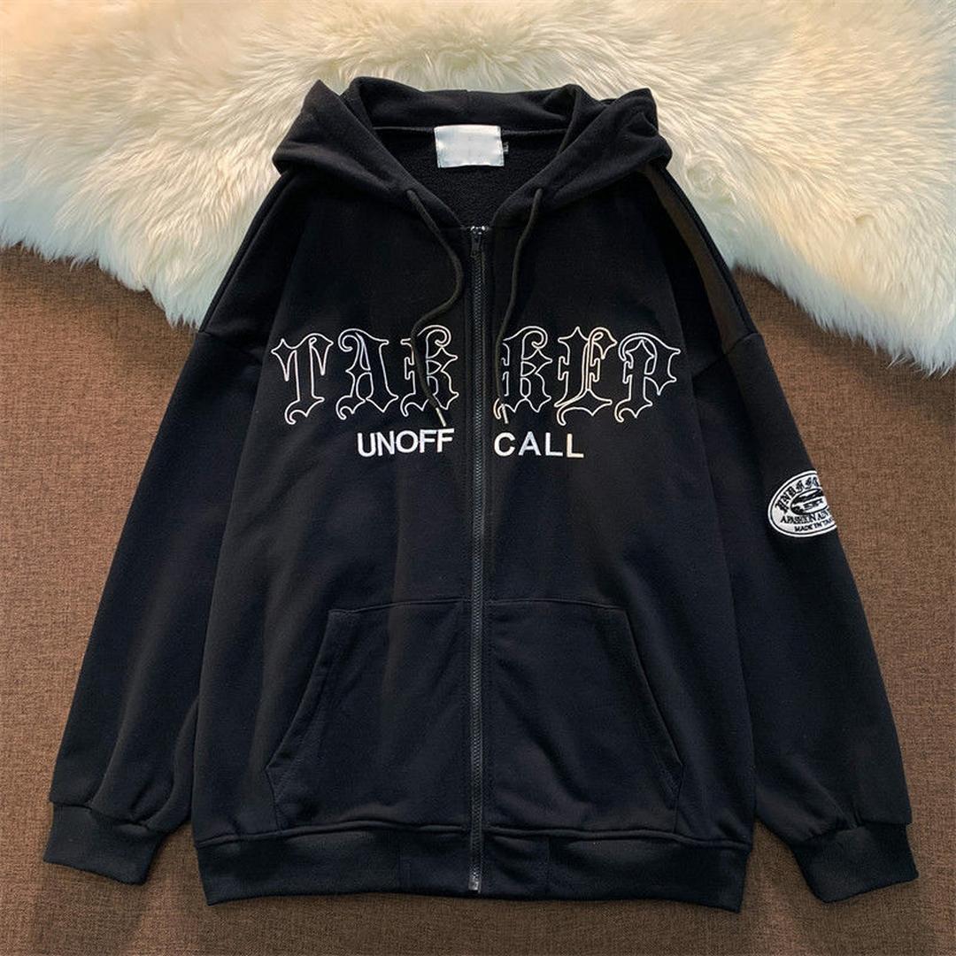 Logan | Men’s Oversized Zip-Up Hoodie with Front Print