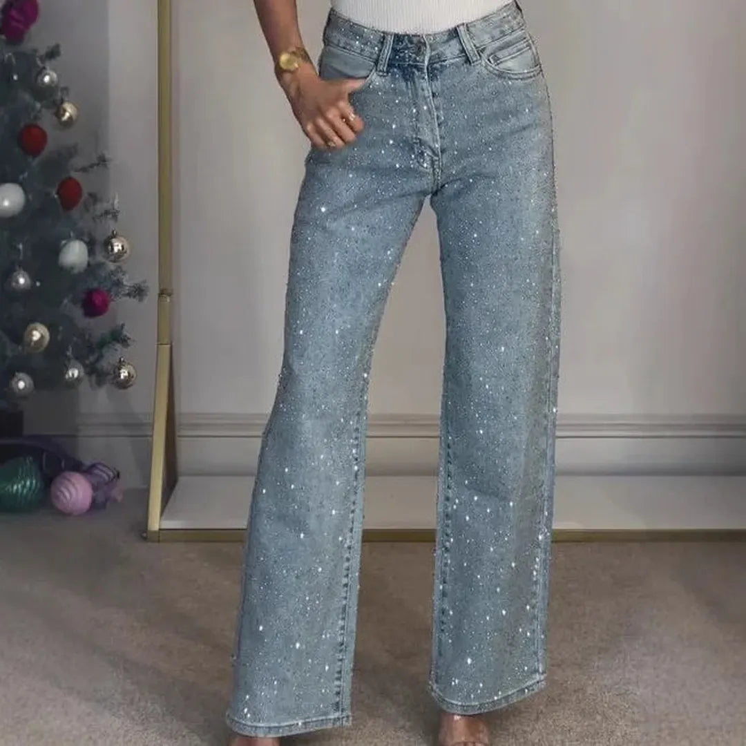 Olivia | Women’s Straight Denim Jeans with High-Waist