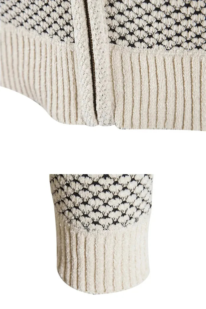 Adrian | Men’s Zip-Up Knit Cardigan with Hood