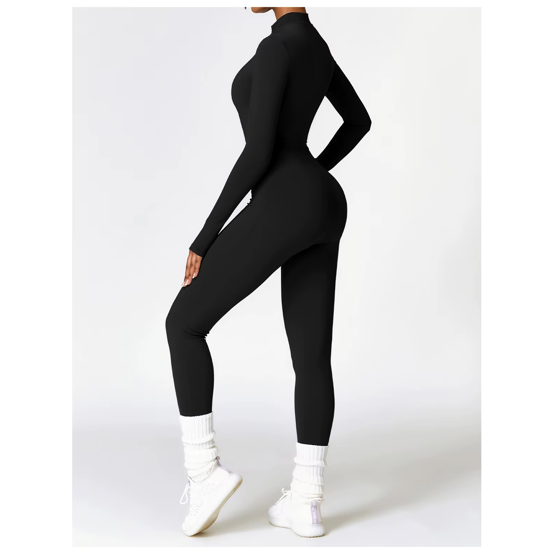 Harley | Women’s Stretch Jumpsuit with Half-Zip and Adjustable Collar