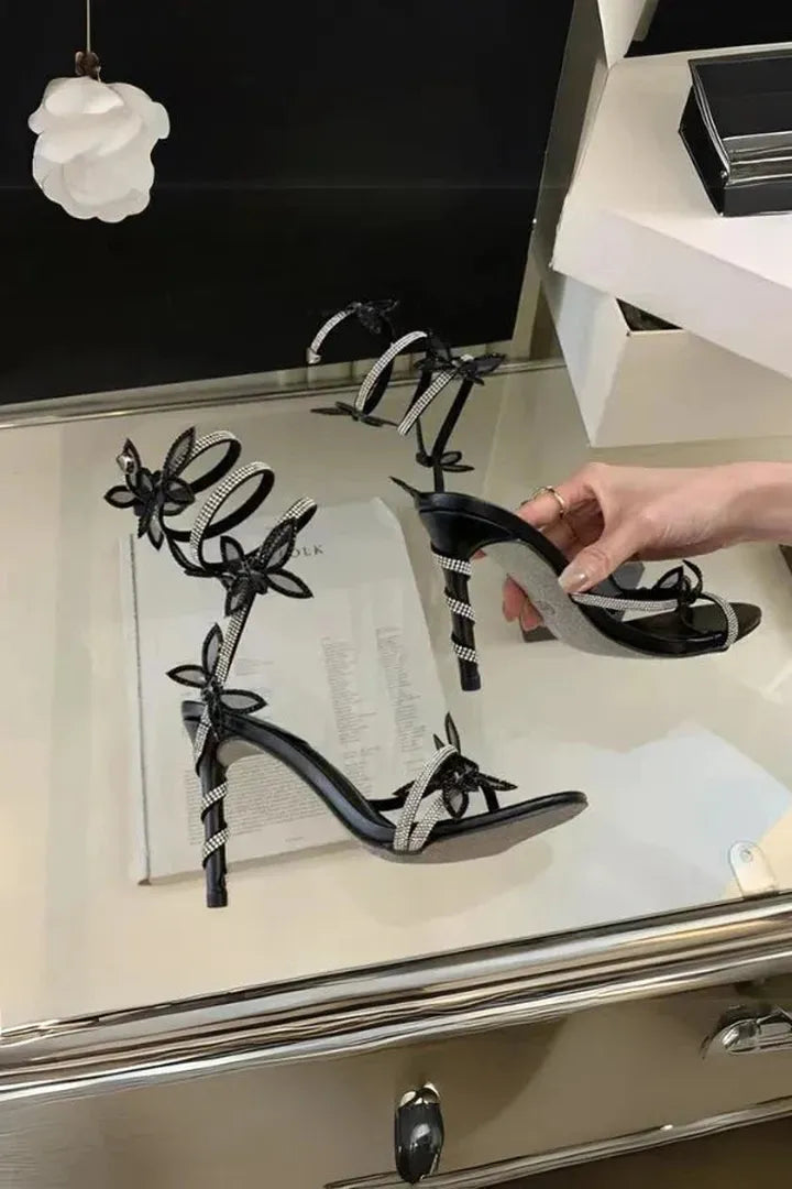 Ariana | Women’s Butterfly Strap High Heel Sandals
