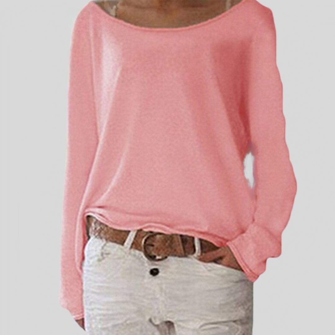 Harper | Women’s Draped Off-Shoulder Top with Boat Neck
