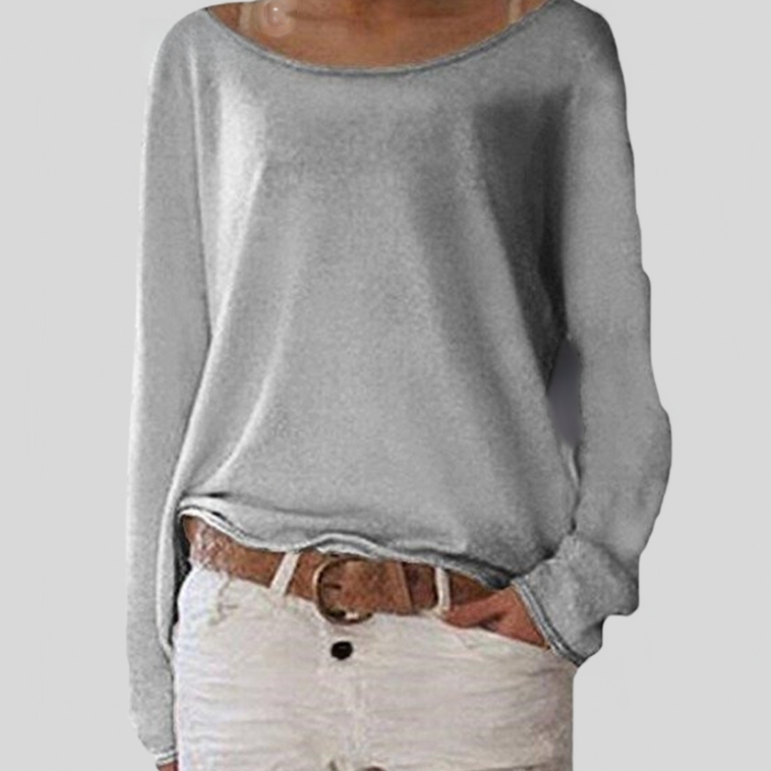 Harper | Women’s Draped Off-Shoulder Top with Boat Neck