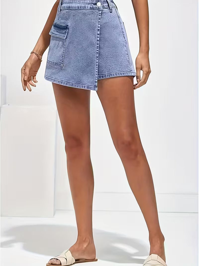 Women’s Asymmetric Wrap-Front Shorts