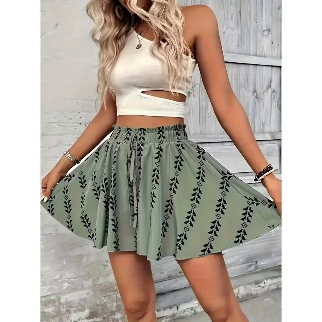Women’s Drawstring Shorts with Graphic Print