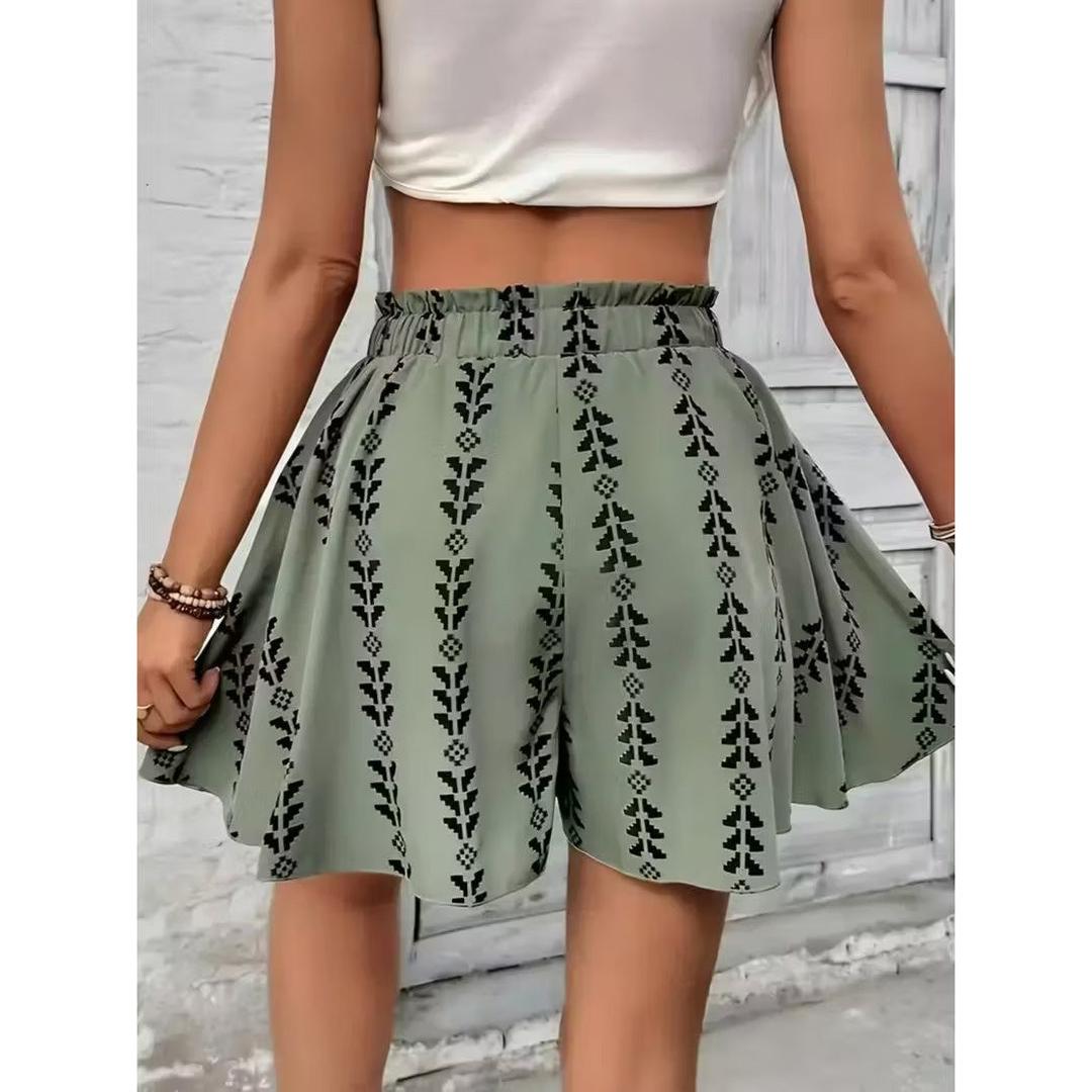 Women’s Drawstring Shorts with Graphic Print