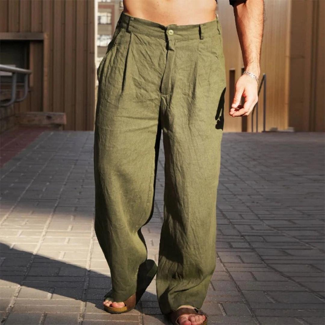 Oliver | Men’s Wide Fit Linen Summer Trousers