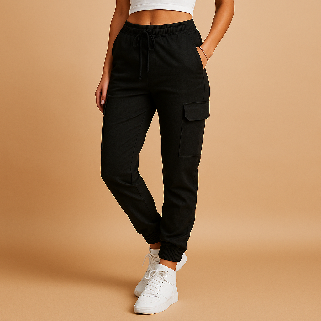 Harper | Women’s Slim-Fit Cargo Trousers with High Waist