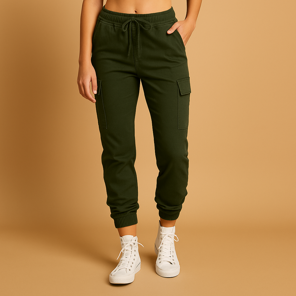 Harper | Women’s Slim-Fit Cargo Trousers with High Waist