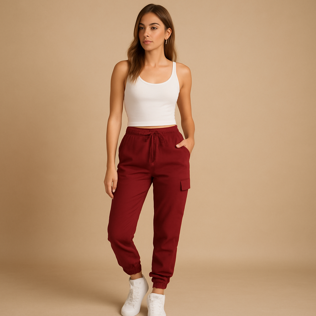 Harper | Women’s Slim-Fit Cargo Trousers with High Waist