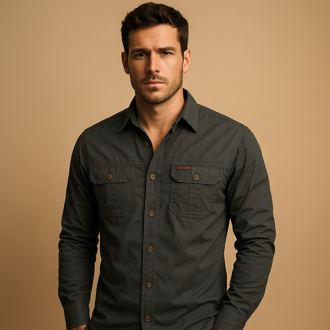 Ryan | Men’s Cotton Cargo Shirt with Chest Pockets
