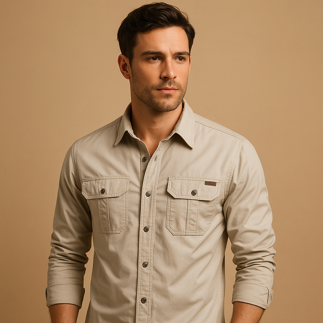 Ryan | Men’s Cotton Cargo Shirt with Chest Pockets