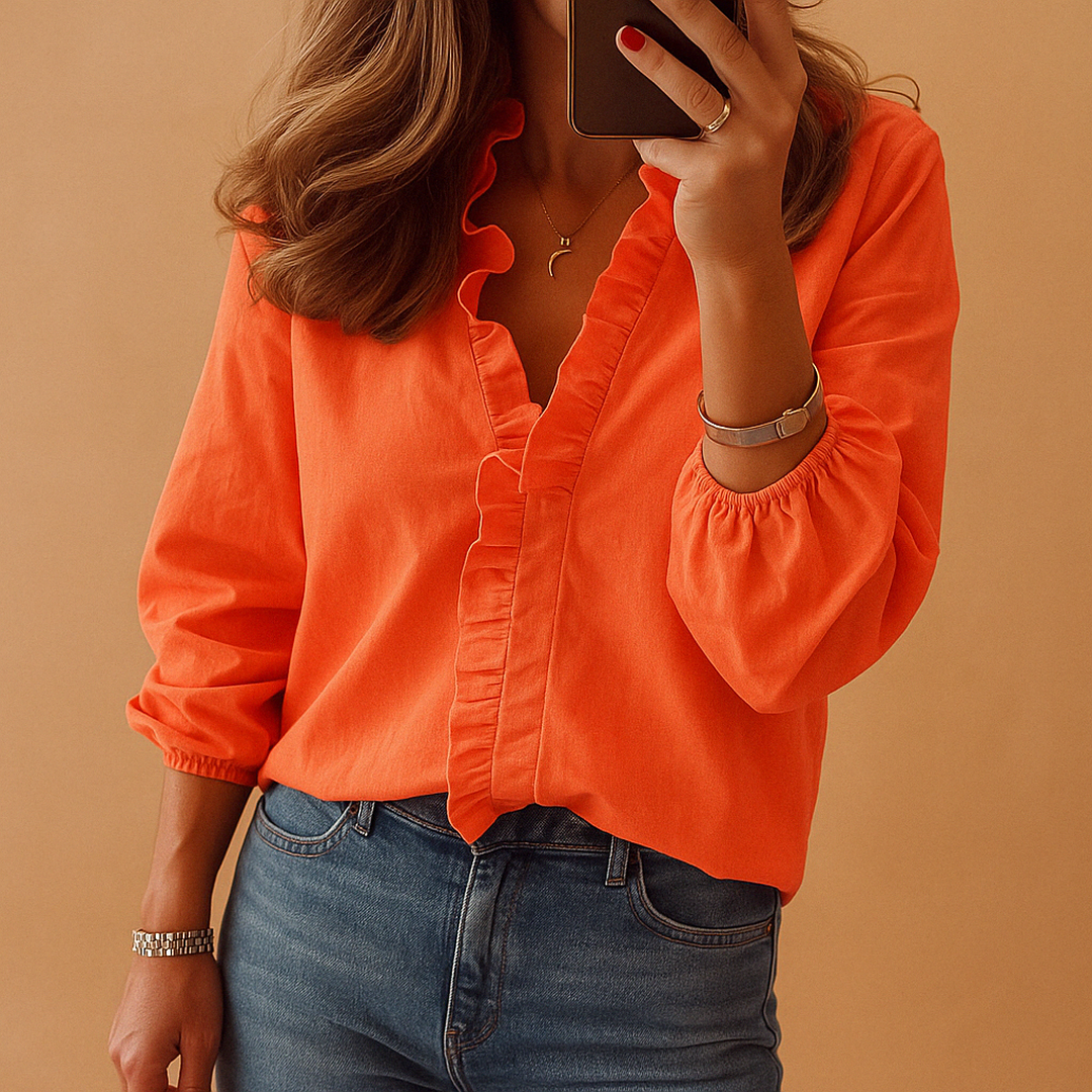 Penelope | Women’s Ruched Blouse with Flattering Fit