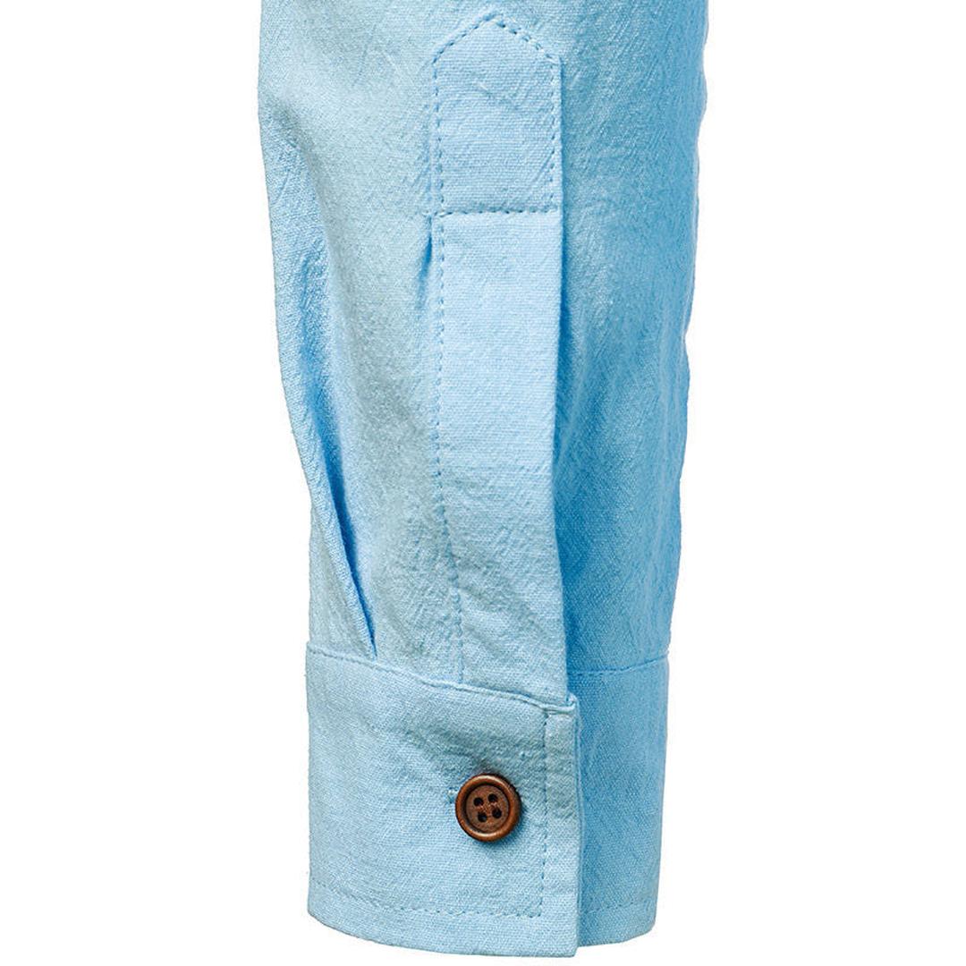 Samuel | Men’s Long Sleeve Linen Button-Up Shirt