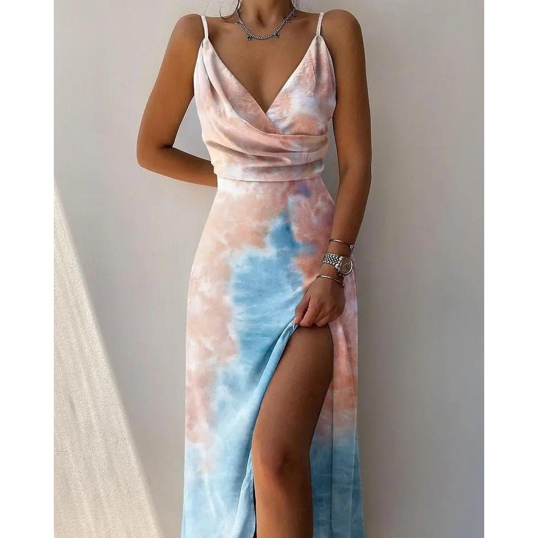 Sophia | Women’s Midi Dress with Draped V-Neck