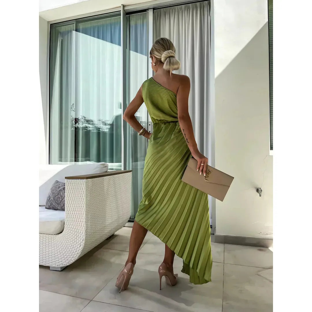 Sophie | Women’s One-Shoulder Pleated Dress
