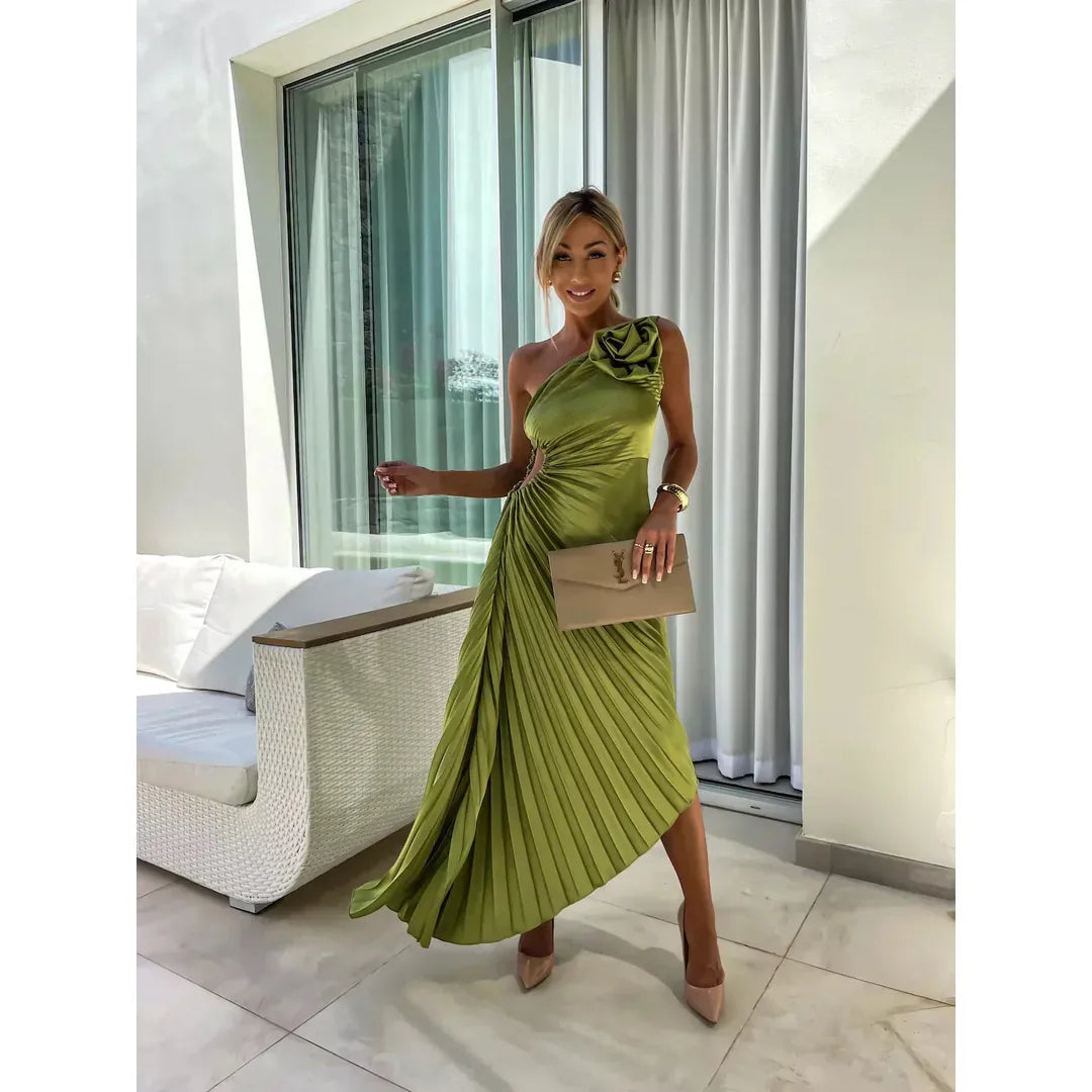 Sophie | Women’s One-Shoulder Pleated Dress
