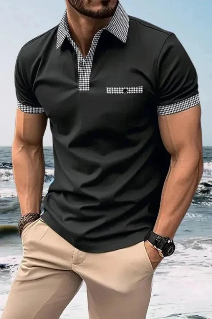 Ethan | Short Sleeve Polo Shirt with Contrast Collar
