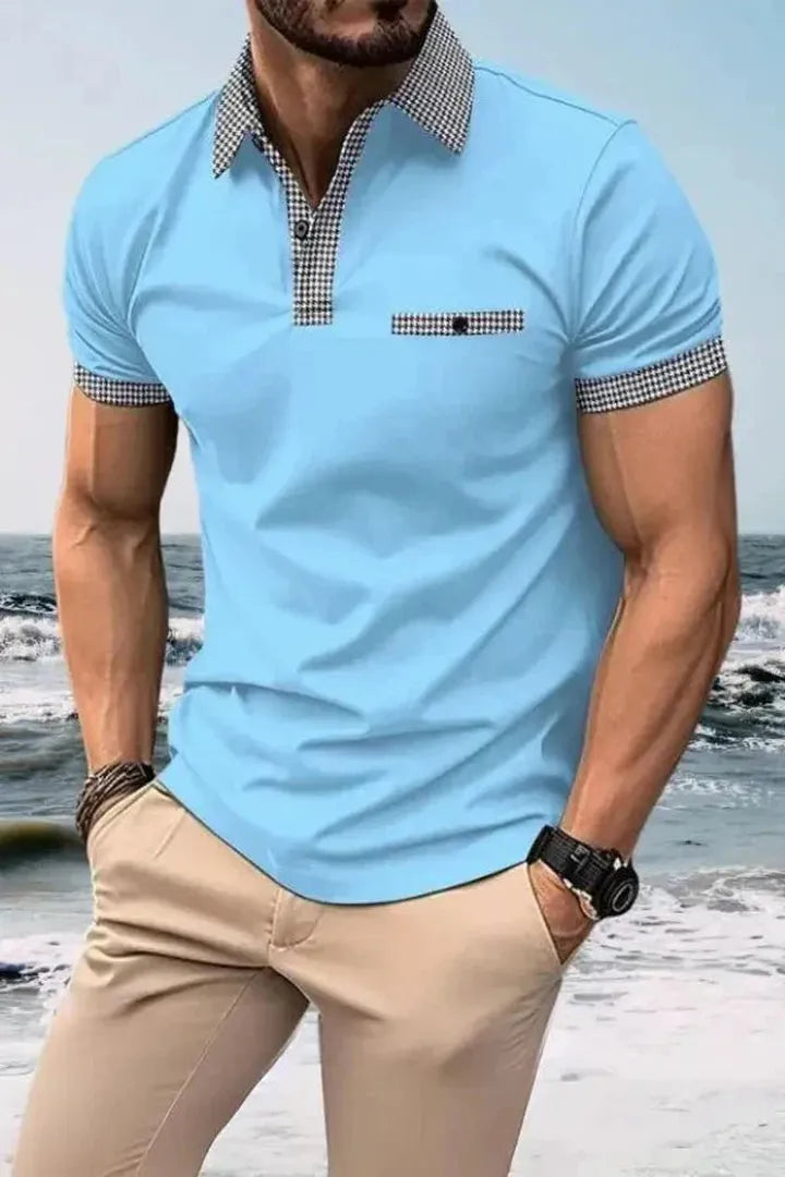Ethan | Short Sleeve Polo Shirt with Contrast Collar