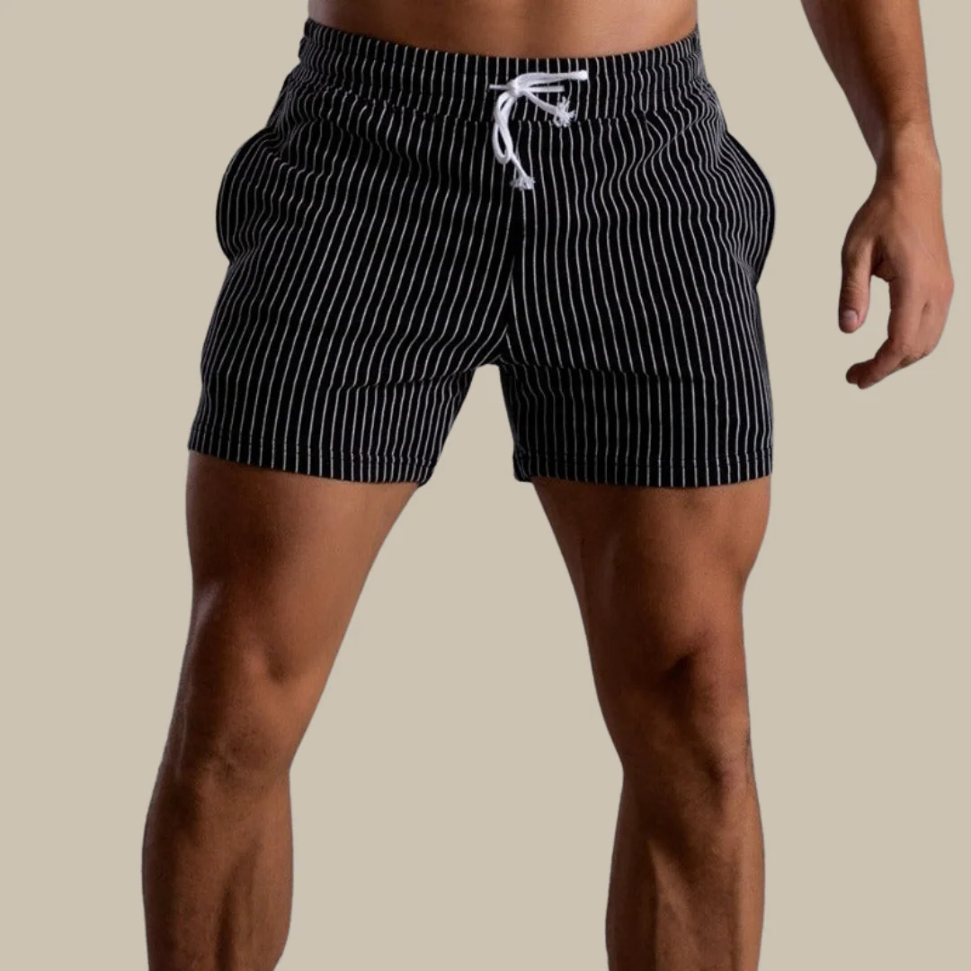 Dylan | Men’s Striped Drawstring Swim Shorts