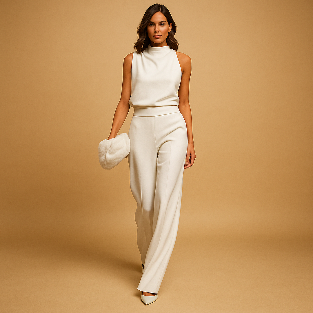 Scarlett | Women’s Wide-Leg Jumpsuit with Halter Neck