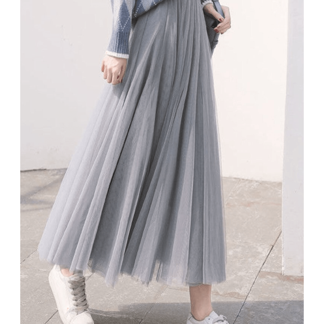 Lily | Women’s High-Waist Layered Tulle Maxi Skirt