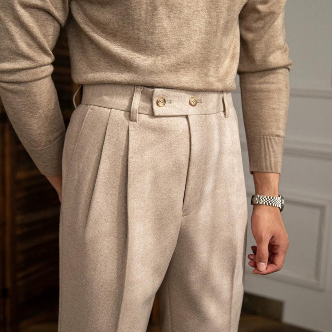 Arthur | Men’s Straight Fit Trousers with Front Crease
