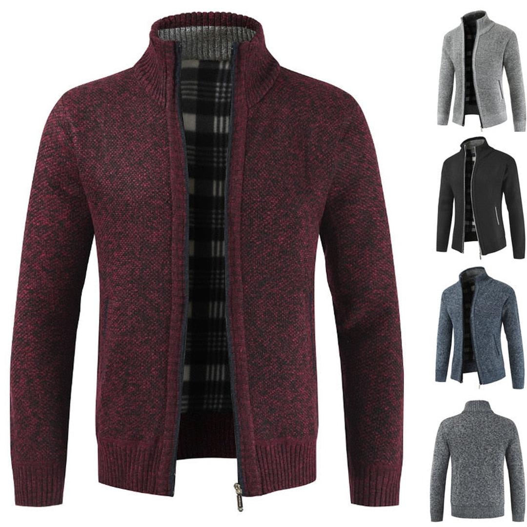 Henry | Men’s Zip-Up Knit Sweater with High Collar