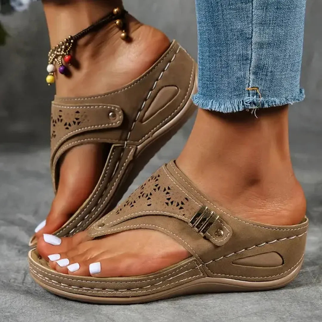 Emma | Women’s Open-Toe Wedge Sandals with Cushioned Sole