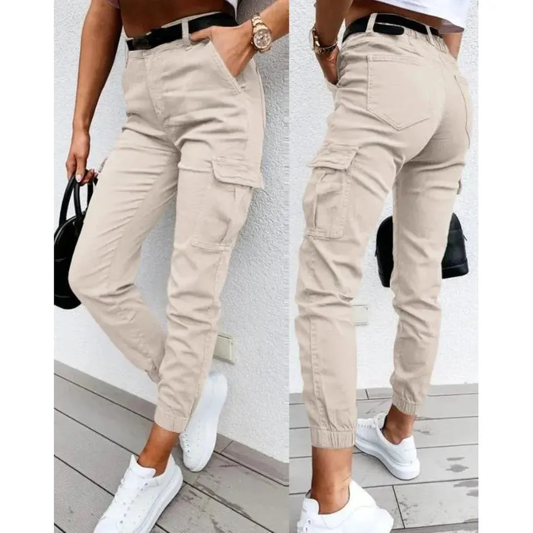 Madison | Women’s High-Waist Cargo Trousers with Flap Pockets