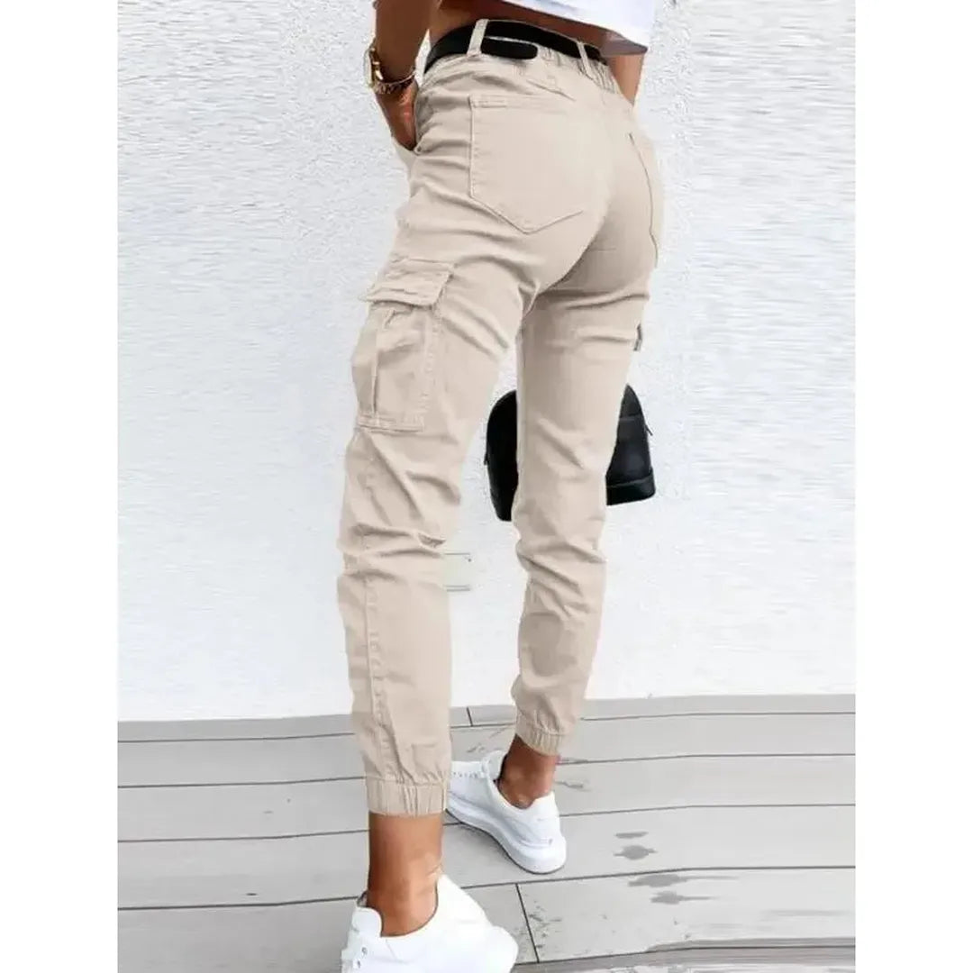 Madison | Women’s High-Waist Cargo Trousers with Flap Pockets