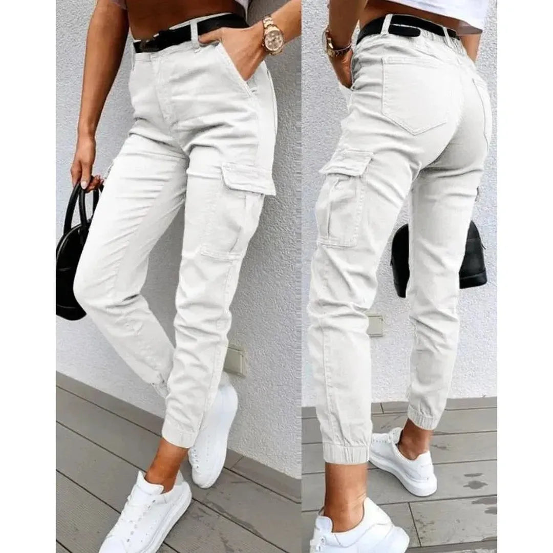 Madison | Women’s High-Waist Cargo Trousers with Flap Pockets