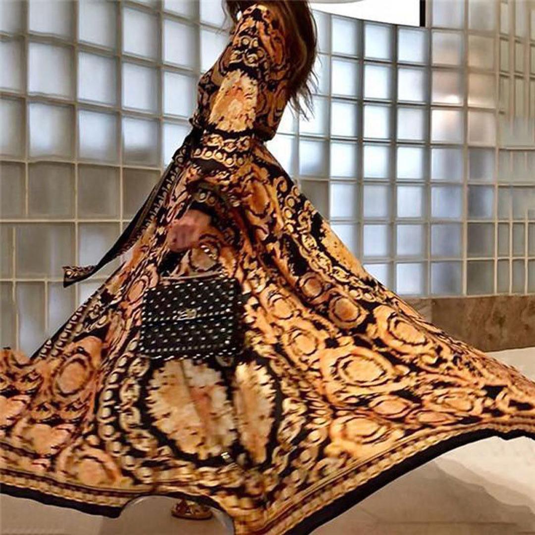 Hannah | Women’s Bohemian Print Maxi Dress with V-Neck