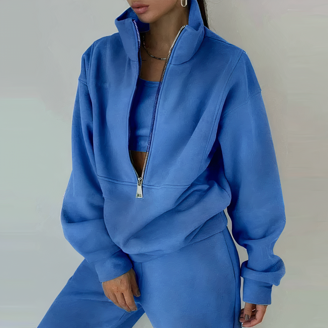 Seravyn | Two-Piece Half-Zip Sweatshirt and Jogger Set