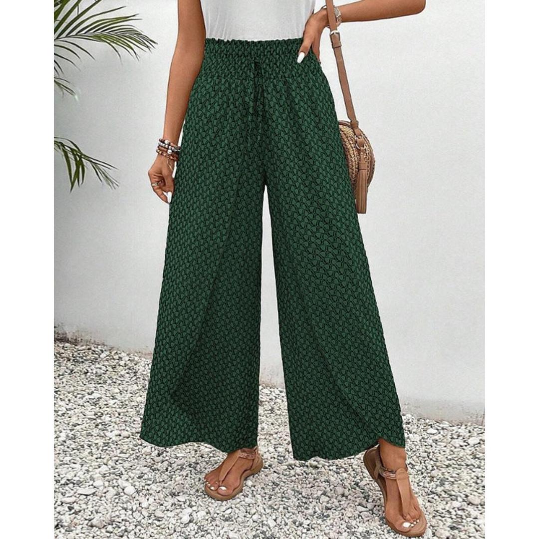 Scarlett | Women’s High-Waisted Trousers with Geometric Print