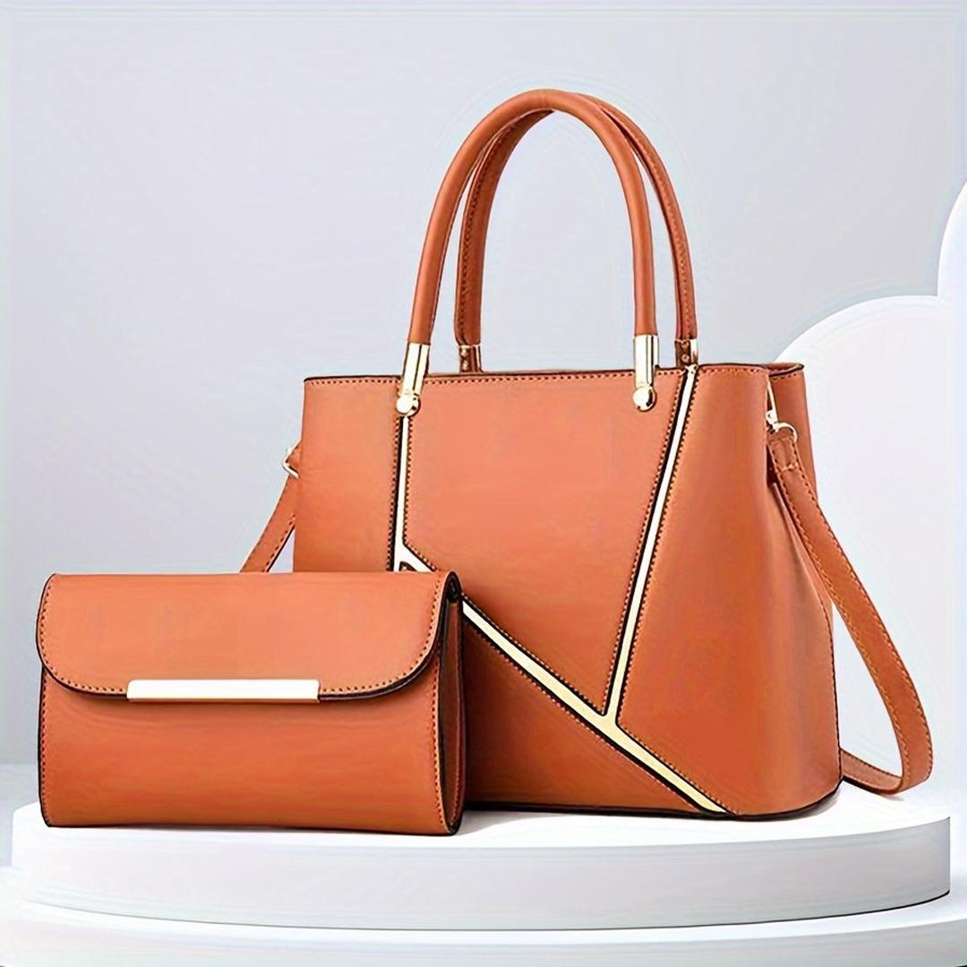 Velmora | Women’s Two-Piece Handbag Set with Tote and Clutch