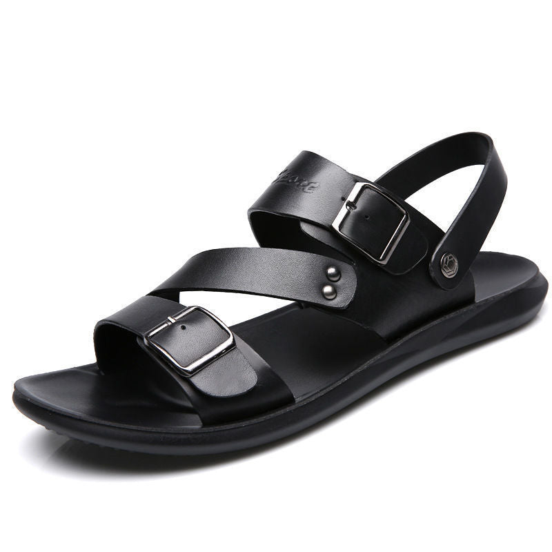 Adam | Men’s Split Leather Sandals with Buckle Straps