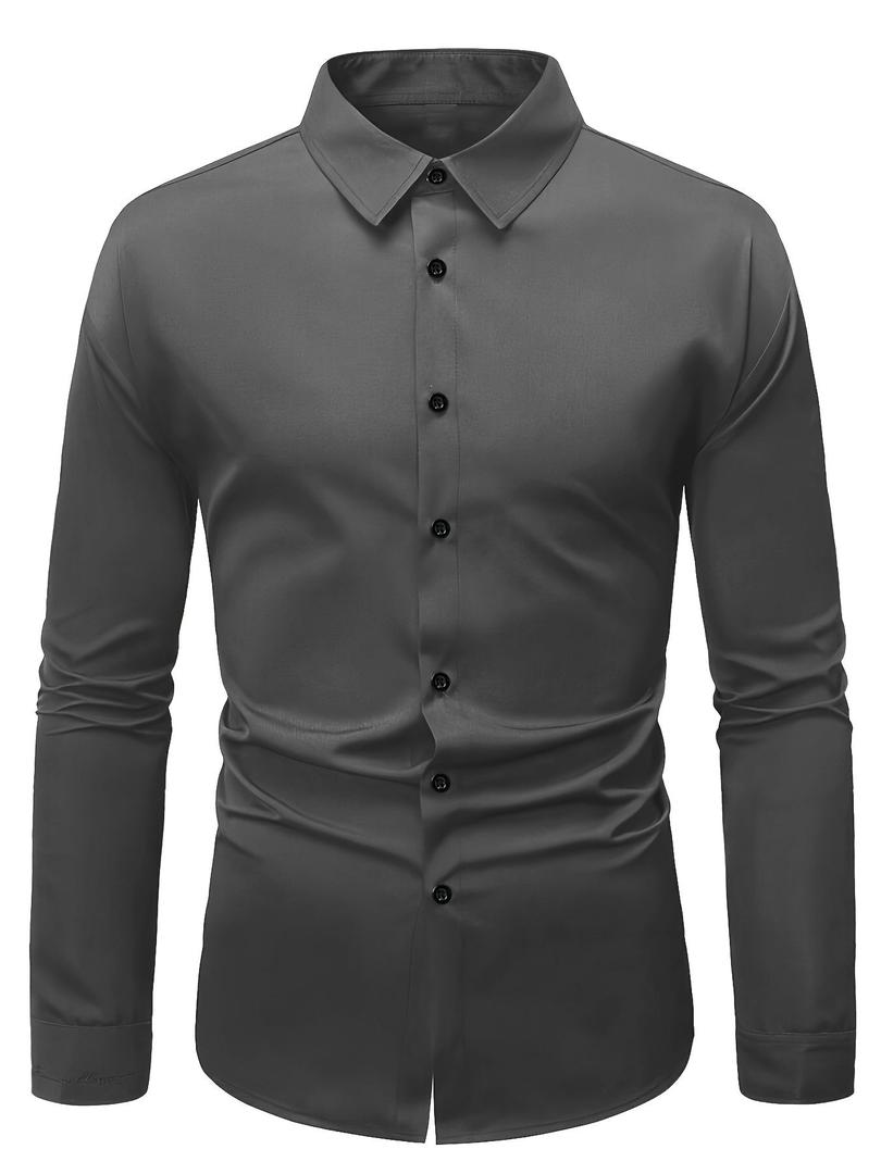 Liam | Men’s Slim Fit Button-Up Shirt with Long Sleeve