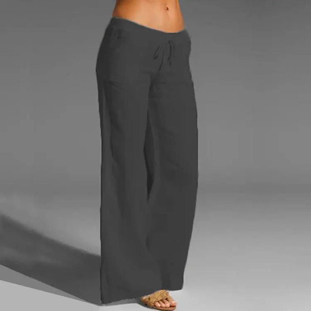 Sophie | Women’s Linen Loose Fit Drawstring Trousers