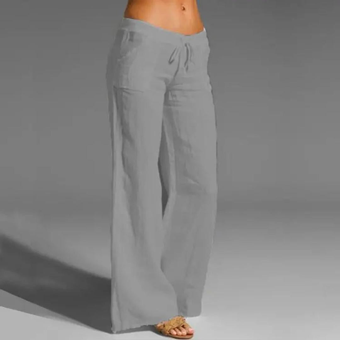 Sophie | Women’s Linen Loose Fit Drawstring Trousers